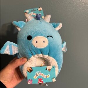 Squishmallows Blue Avril Dragon slippers
